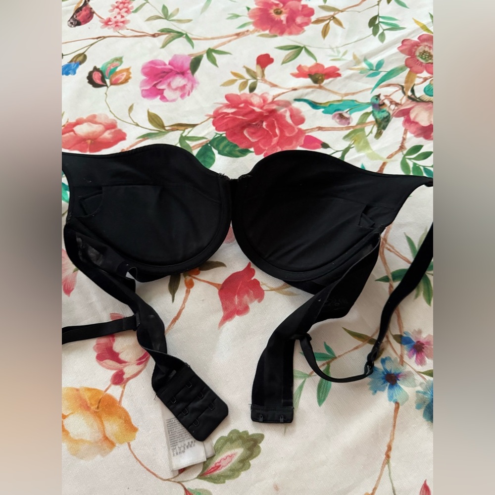 Elegant Black Women's Bra size 34D [Wolford brand bra eye& hook back closure - Picture 6 of 16